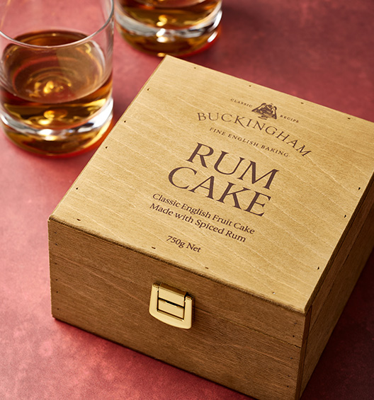 Englischer Früchtekuchen mit Rum - Holzbox